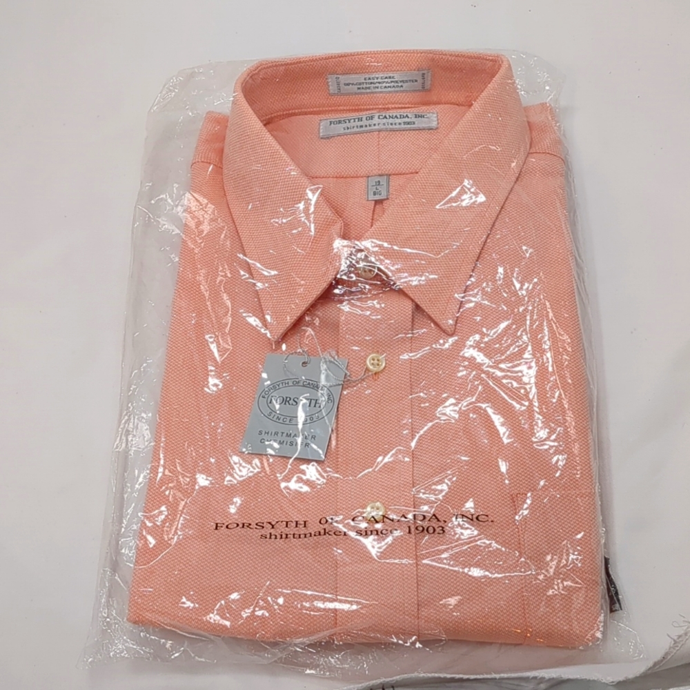NWT Forsyth Of Canada  19 L Big Crowsfoot P/C Style Shirt